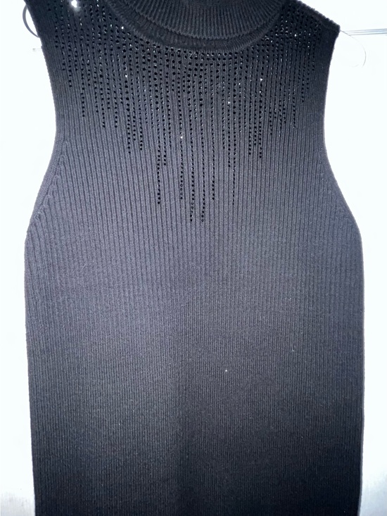 White House Black Market Tops - White House Black Market Black Ribbed Sleeveless Knit Top
